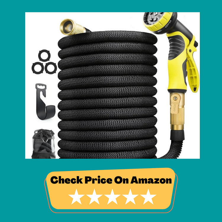 Aterod 75 feet Expandable Garden Hose, Extra Strength Fabric, Flexible Expanding Water Hose with 9 Function Spray Nozzle