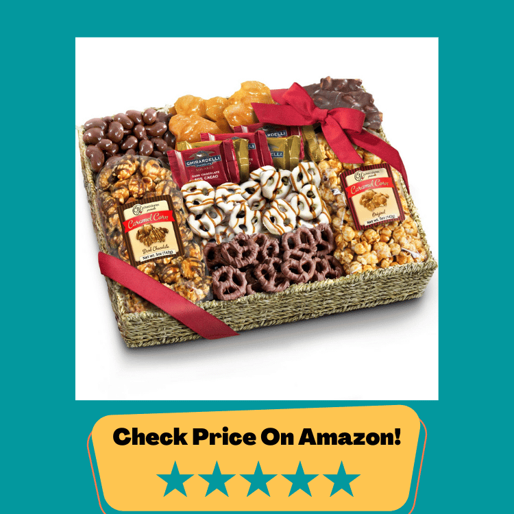 #7 Chocolate Caramel and Crunch Grand Gift Basket for Christmas, Holiday, Snack, Business, Office, and Family