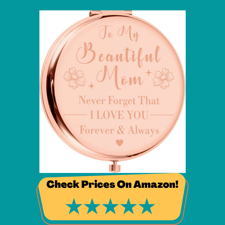 #5 Christmas Gifts for Mom Compact Mirror Stocking Stuffer for Women I Love You Mom Gifts from Daughter Son Birthday Gifts for Mom Mothers Day Gifts Present Valentines Day Gifts for Mom Makeup Mirror