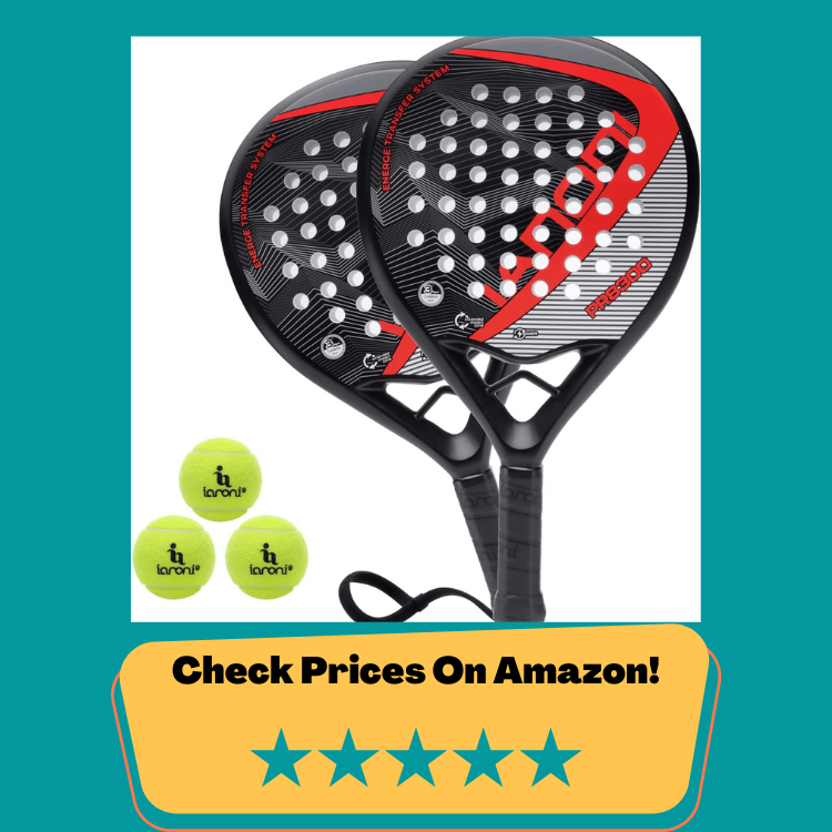 #5 IANONI Padel Racket Carbon Fiber Surface with EVA Memory Flex Foam Core Padel Tennis Racquets Paddle Tennis Racket