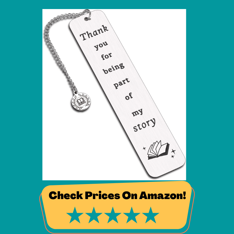 #6 Thank You Christmas Gifts for Women Men Teens Bookmark with Chain for Book Lovers Employee Teacher Appreciation Gifts for Coworkers Her Him Friends Wedding Valentines Day Birthday Retirement Present